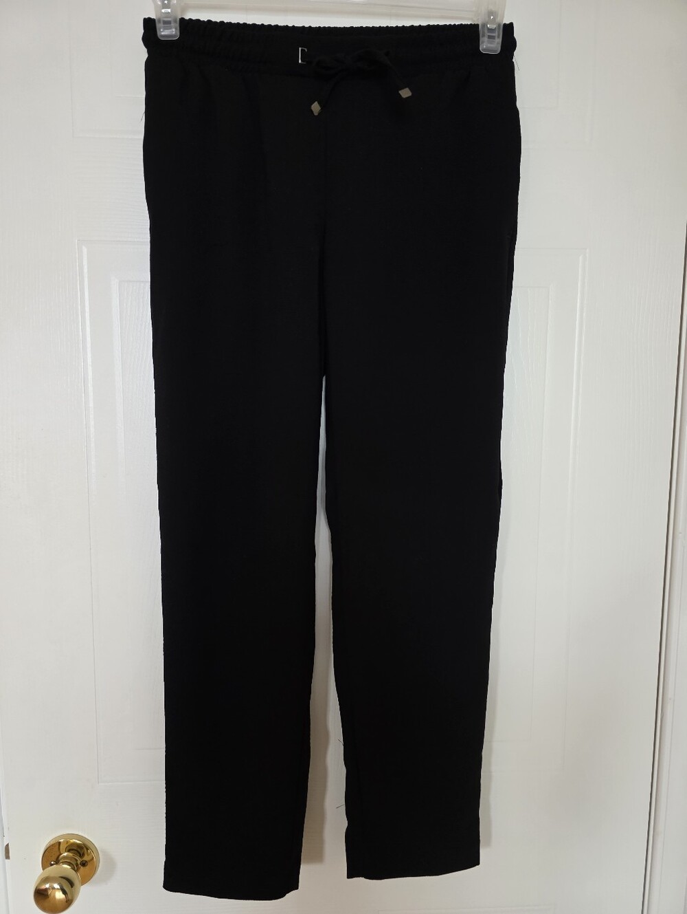 Reitmans Elastic Drawstring Waist Jogger Pants, Black, 0 Petites